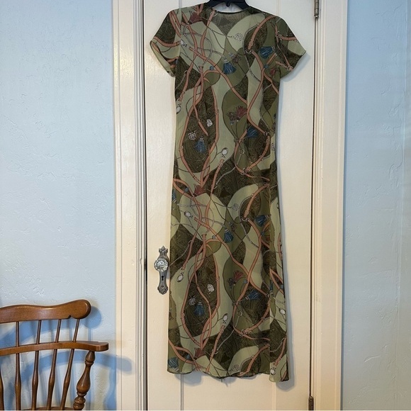 No Brand Kimono with Partially Closed Front Equestrian Pink Rope Pattern Size S - Picture 4 of 10